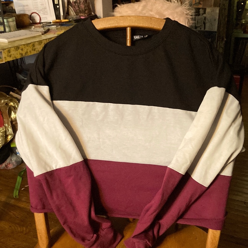Sweatshirt tricolor shein